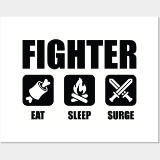 FIGHTER Eat Sleep Surge Posters and Art